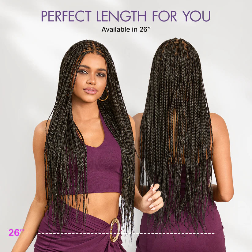 💥[New Arrival] OwnScalp Salon Braids Super Natural Scalp Full HD Lace Knotless Box Braided Wig