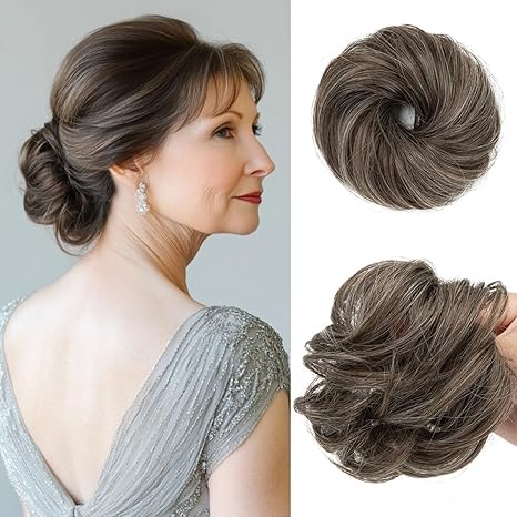💖 2PCs Small  Messy Bun Hair