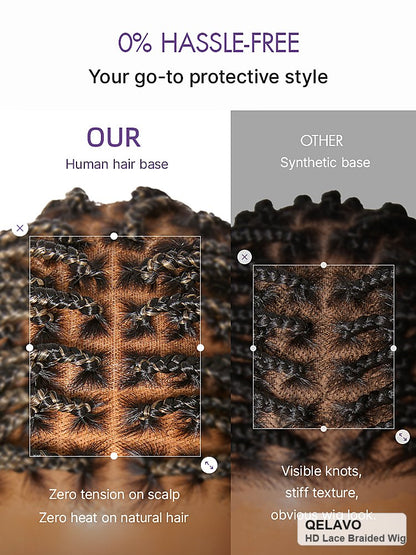 🔥Last Day: 80% Off🔥 HD Lace Knotless Box Braided Wig | Real Scalp Look Glueless Wig