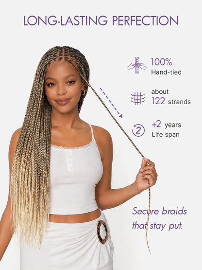 🔥Last Day: 80% Off🔥 HD Lace Knotless Box Braided Wig | Real Scalp Look Glueless Wig