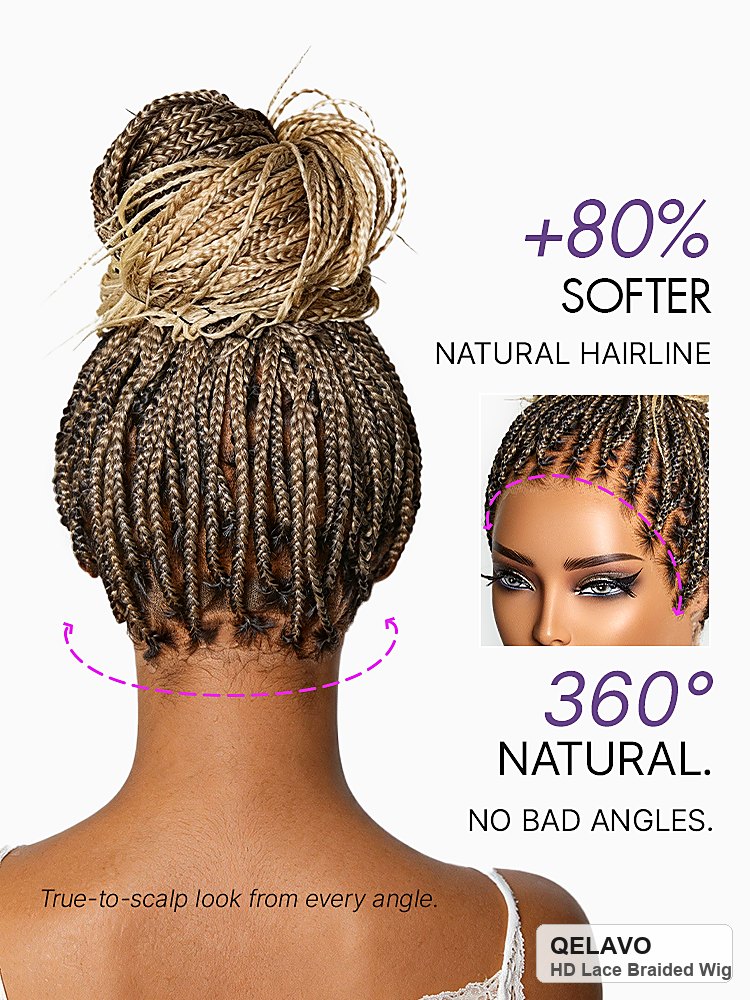 🔥Last Day: 80% Off🔥 HD Lace Knotless Box Braided Wig | Real Scalp Look Glueless Wig