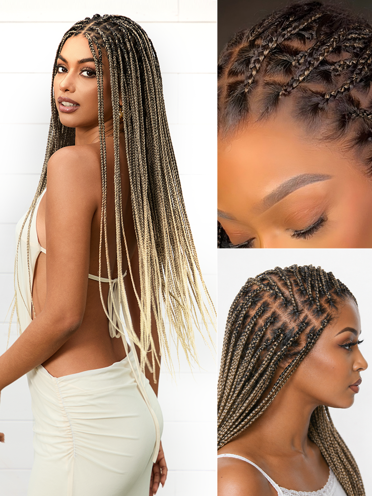 🔥Last Day: 80% Off🔥 HD Lace Knotless Box Braided Wig | Real Scalp Look Glueless Wig