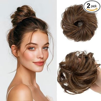 💖 2PCs Small  Messy Bun Hair