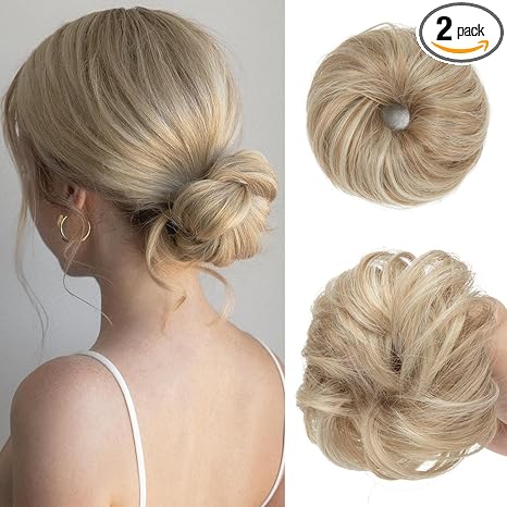 💖 2PCs Small  Messy Bun Hair