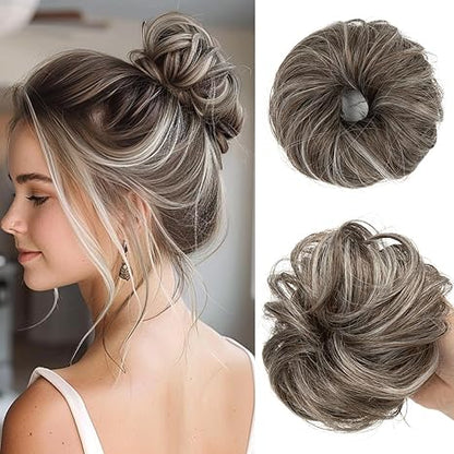 💖 2PCs Small  Messy Bun Hair