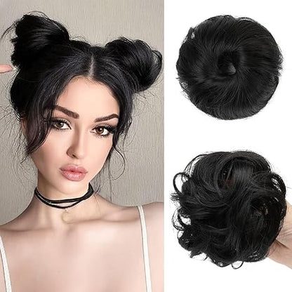 💖 2PCs Small  Messy Bun Hair