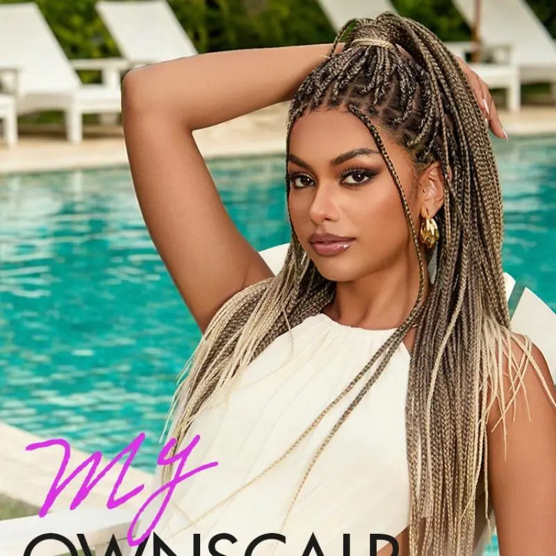 🔥[New Arrival]🔥 OwnScalp Salon Braids Super Natural Scalp Full HD Lace Knotless Box Braided Wig