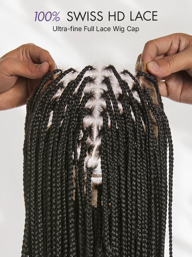 💥[New Arrival] OwnScalp Salon Braids Super Natural Scalp Full HD Lace Knotless Box Braided Wig