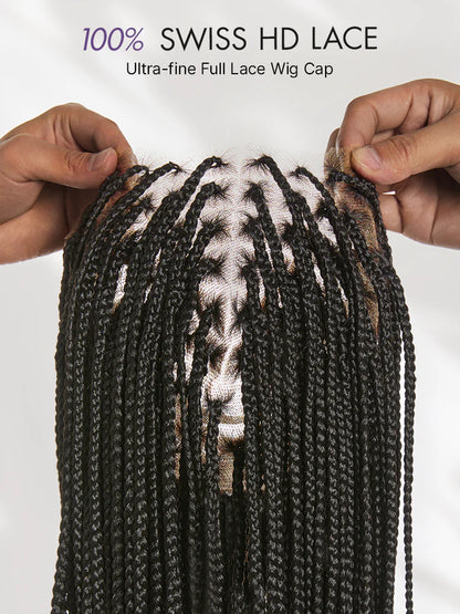 💥[New Arrival] OwnScalp Salon Braids Super Natural Scalp Full HD Lace Knotless Box Braided Wig