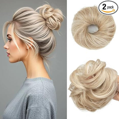💖 2PCs Small  Messy Bun Hair