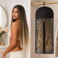 Box Braids|Blonde（100% HD Real Scalp Lace）+Wig Storage Dust Bag