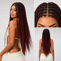 Twist Braids|Burgundy（100% HD Real Scalp Lace）