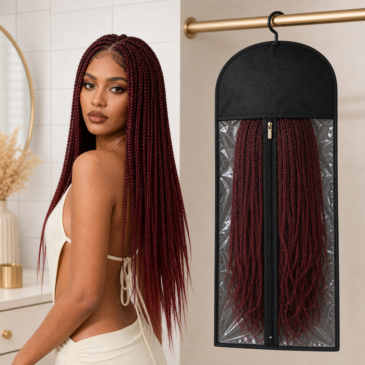 🔥Last Day: 80% Off🔥 HD Lace Knotless Box Braided Wig | Real Scalp Look Glueless Wig