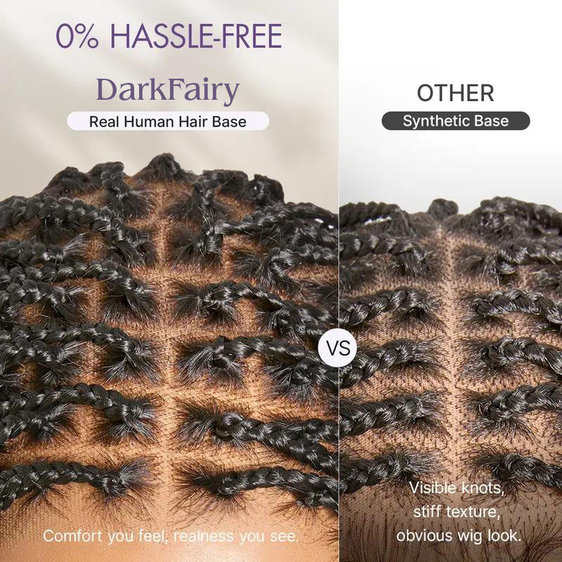 🔥[New Arrival]🔥 OwnScalp Salon Braids Super Natural Scalp Full HD Lace Knotless Box Braided Wig