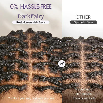 🔥[New Arrival]🔥 OwnScalp Salon Braids Super Natural Scalp Full HD Lace Knotless Box Braided Wig