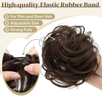 💖 2PCs Small  Messy Bun Hair